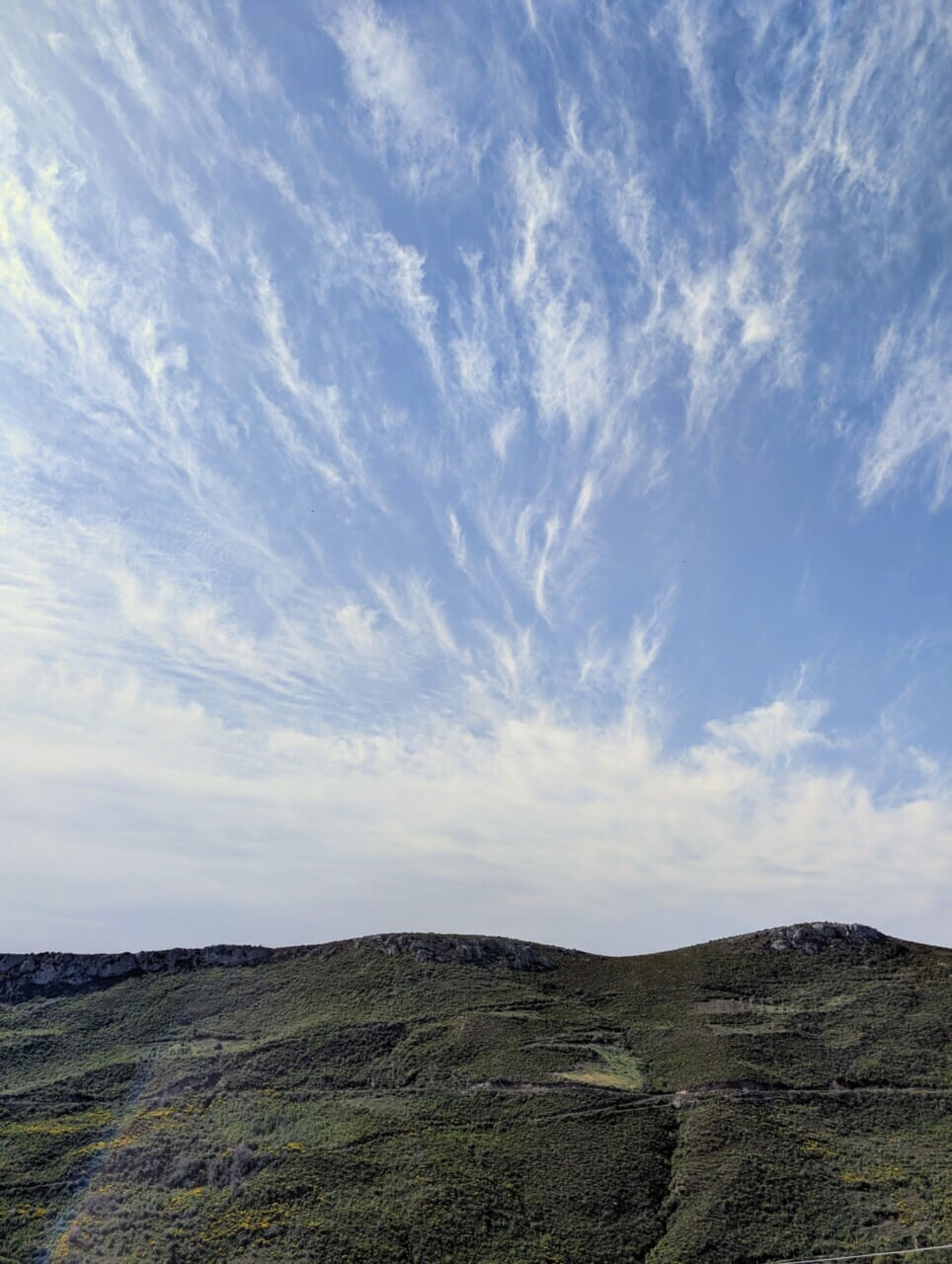 Sky n green hill